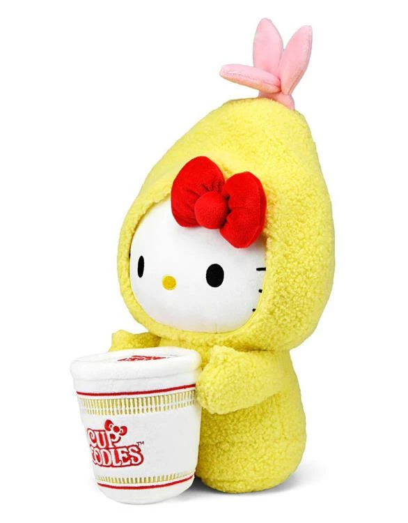 Kidrobot Nissin Cup Noodles X Hello Kitty (Shrimp Tempura Cup) 16in Interactive Plush - Image 10