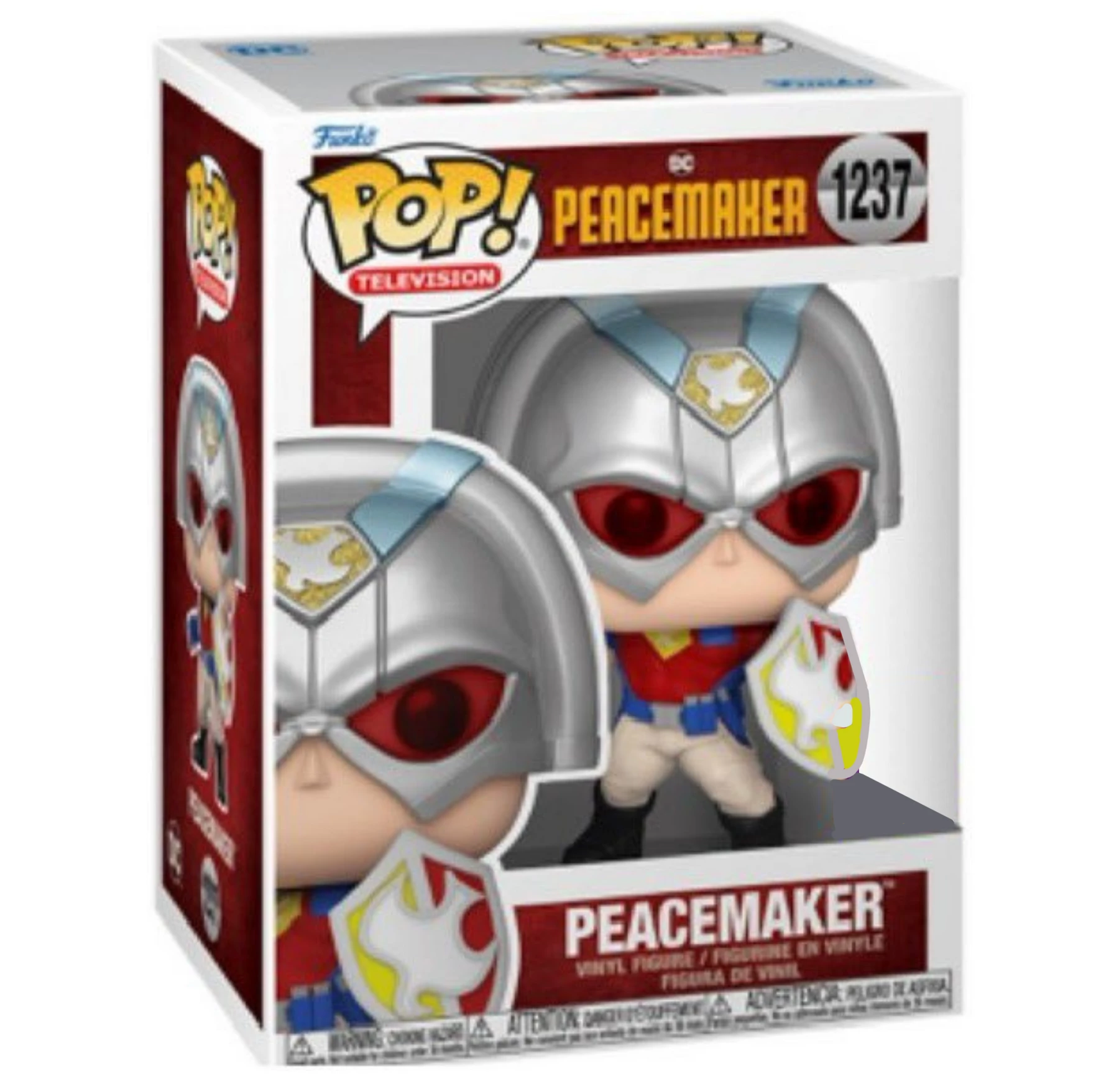 TOY RESCUE: Peacemaker Funko Pop! Peacemaker (with Shield) (2022 Wondrous Convention) (Shared Sticker) #1237 (Non-MInt)