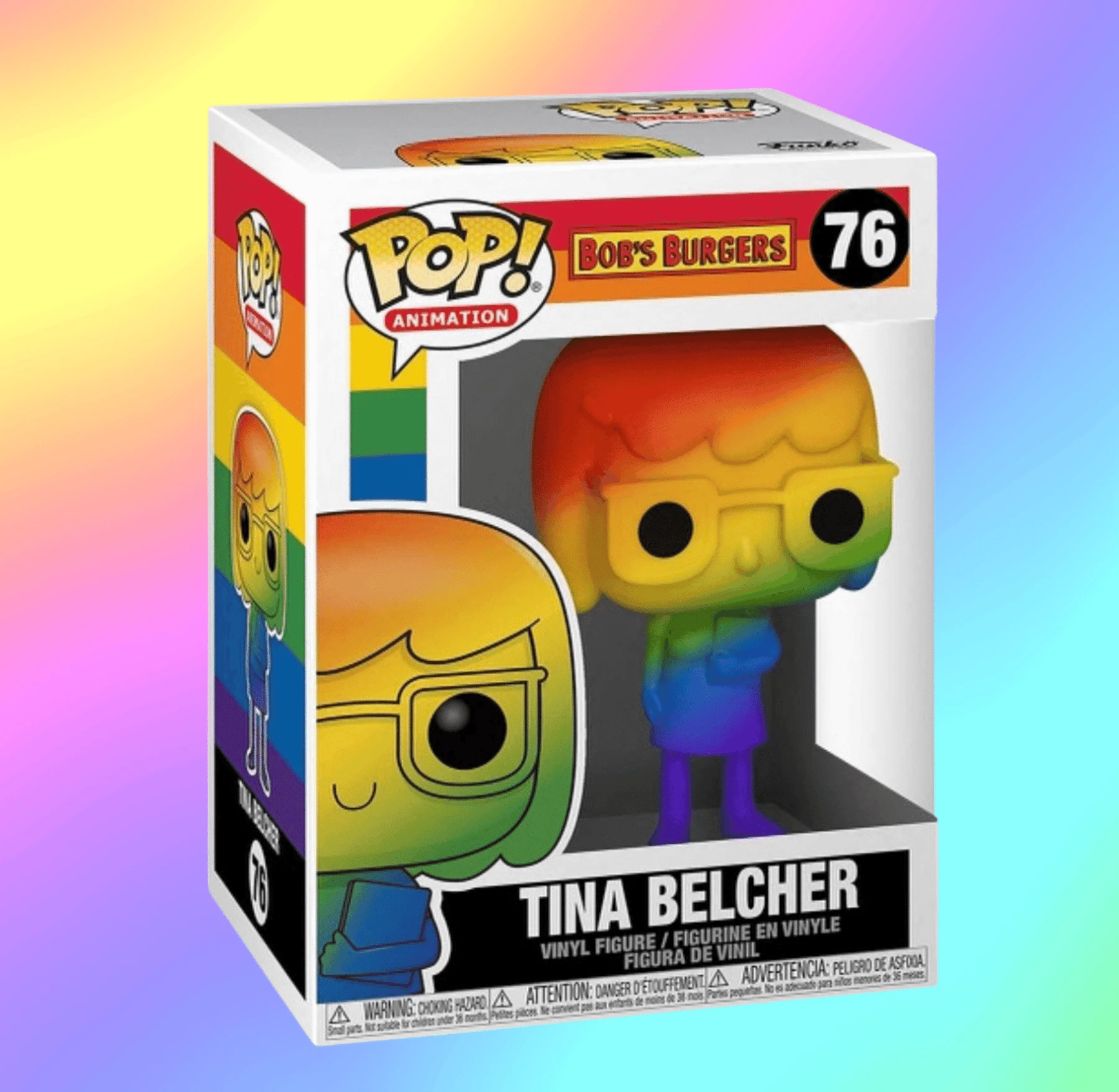 Bob's Burgers: Pride Funko Pop! Tina Belcher (Rainbow) #76 - Image 3