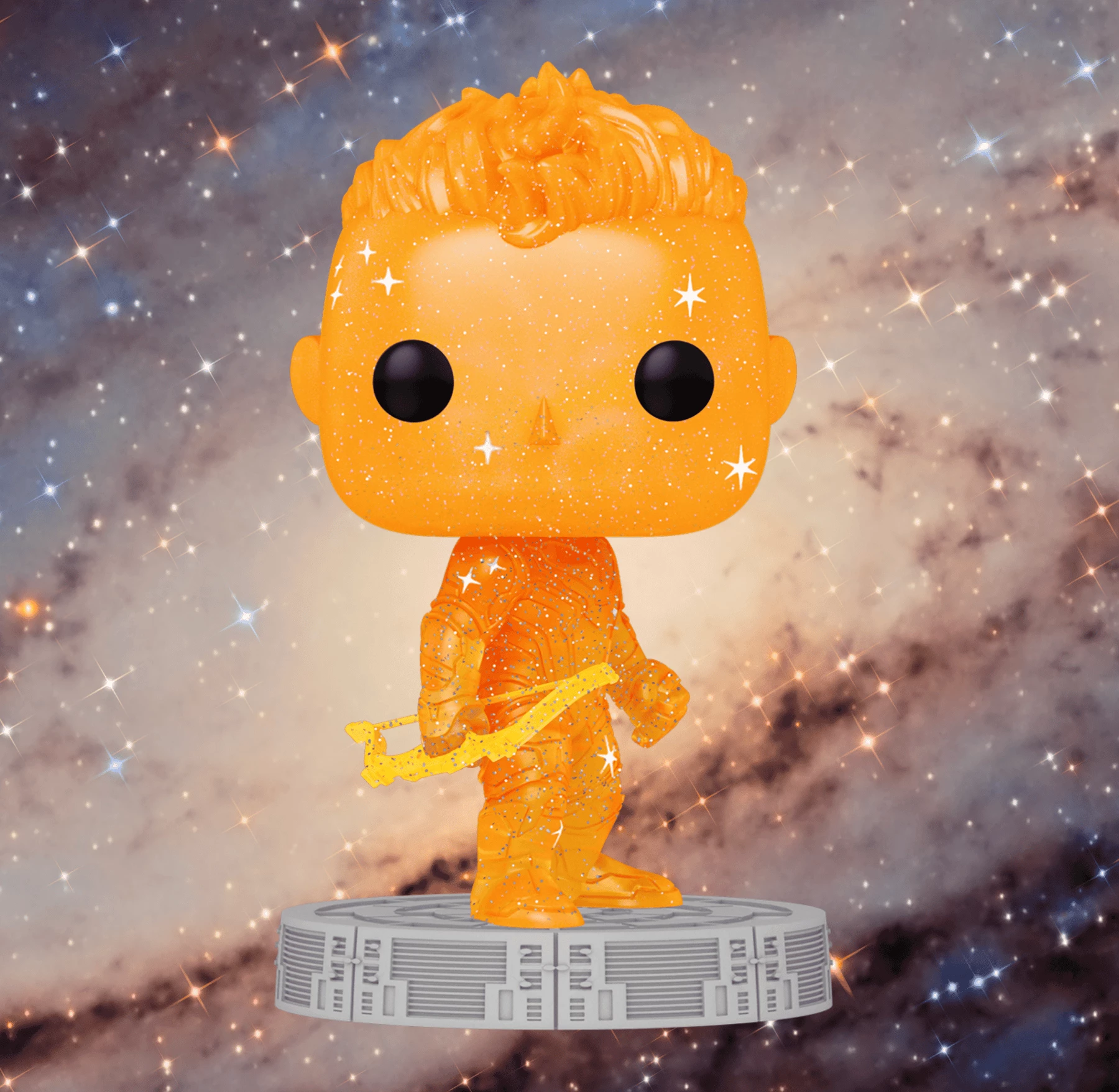 The Infinity Saga Funko Pop! Hawkeye (Orange) (Artist Series) (with Pop! Hard Stack) #51