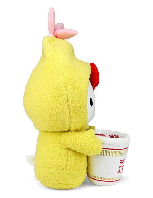Kidrobot Nissin Cup Noodles X Hello Kitty (Shrimp Tempura Cup) 16in Interactive Plush - Image 4
