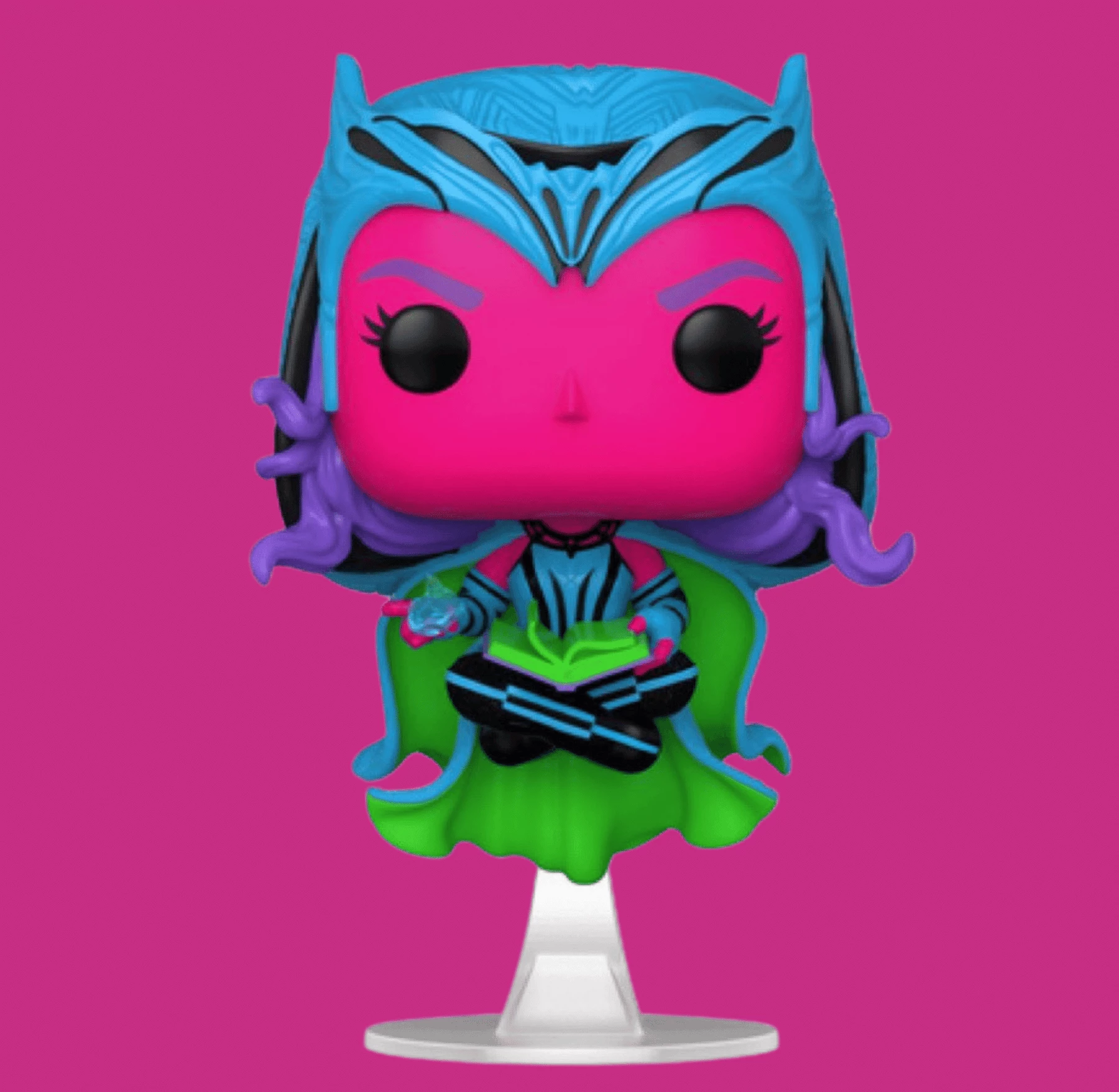 Wandavision Funko Pop! Scarlet Witch (w/Book) (Neon Black Light) #986