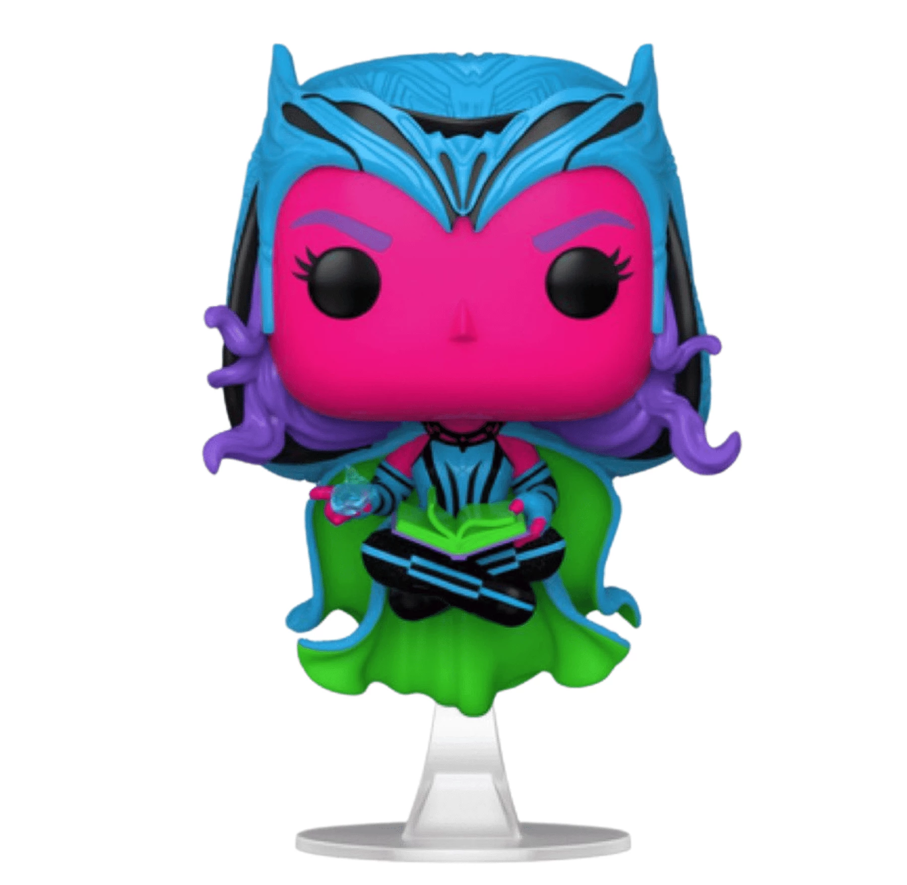 Wandavision Funko Pop! Scarlet Witch (w/Book) (Neon Black Light) #986 - Image 2