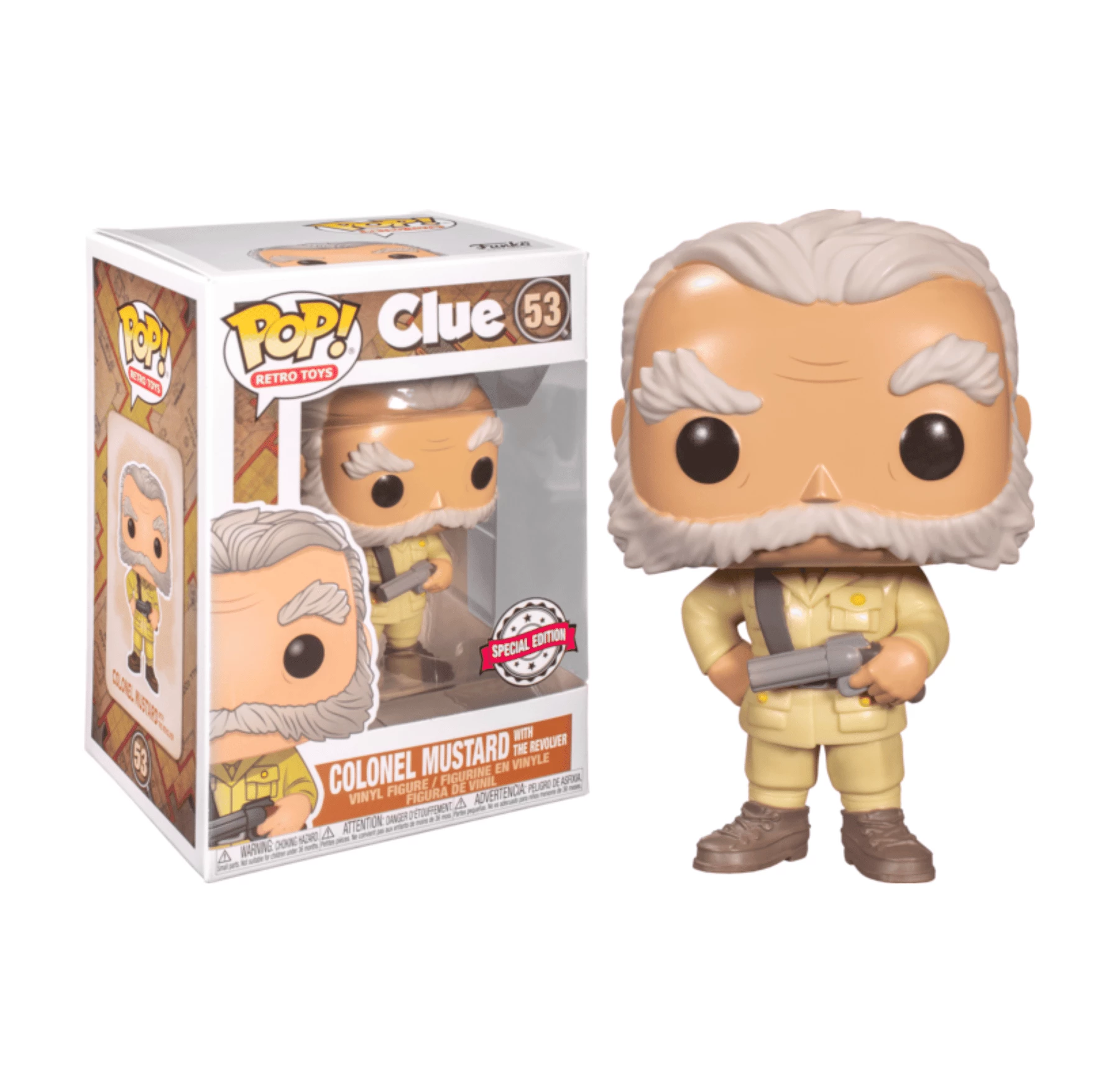 Clue Funko Pop! Colonel Mustard (with The Revolver) #53 - Image 2