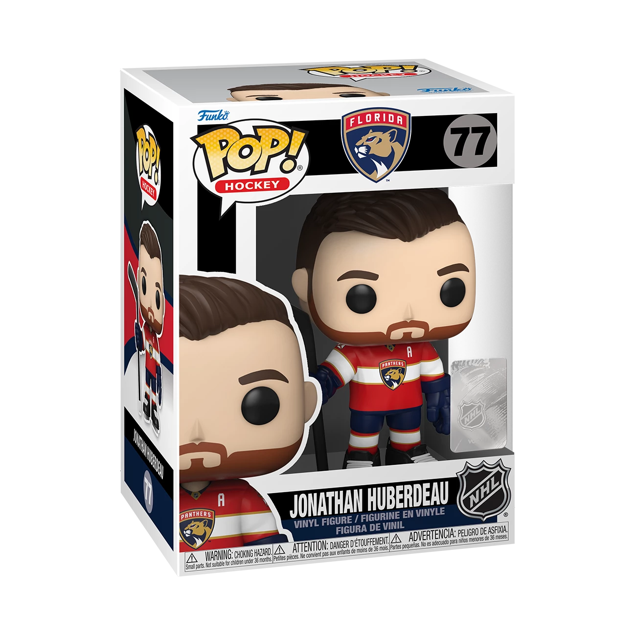 NHL Panthers Funko Pop! Jonathan Huberdeau (Red Home Uniform) #77 - Image 4