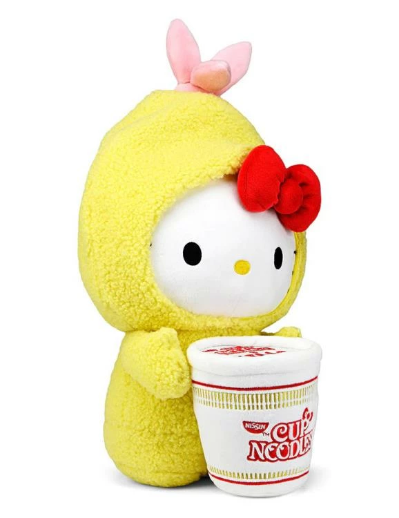 Kidrobot Nissin Cup Noodles X Hello Kitty (Shrimp Tempura Cup) 16in Interactive Plush - Image 5
