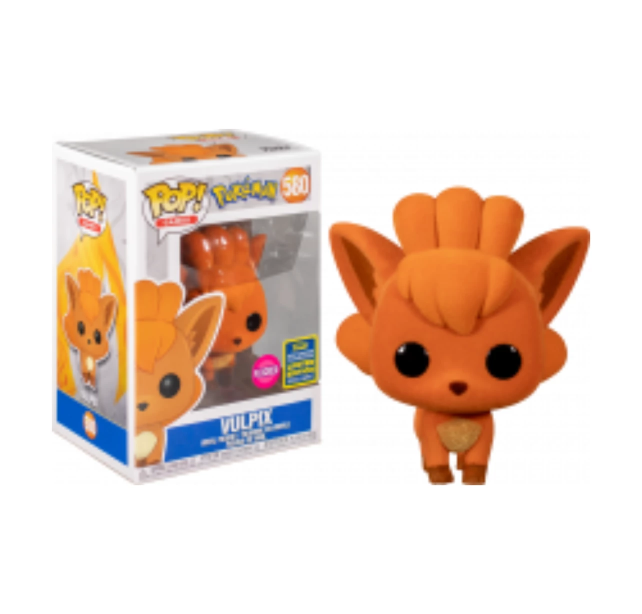 Pokemon Funko Pop! Vulpix (Flocked) (2020 Shared Sticker) #580 - Image 2