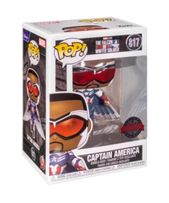 TOY RESCUE: The Falcon And The Winter Soldier Funko Pop! Captain America (Sam Wilson) (Flying) #817 (Non-Mint)