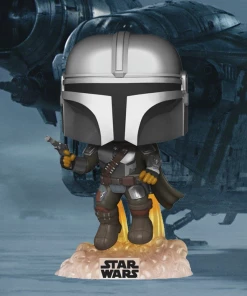 Star Wars: The Mandalorian Funko Pop! The Mandalorian (Flying With Blaster) #408