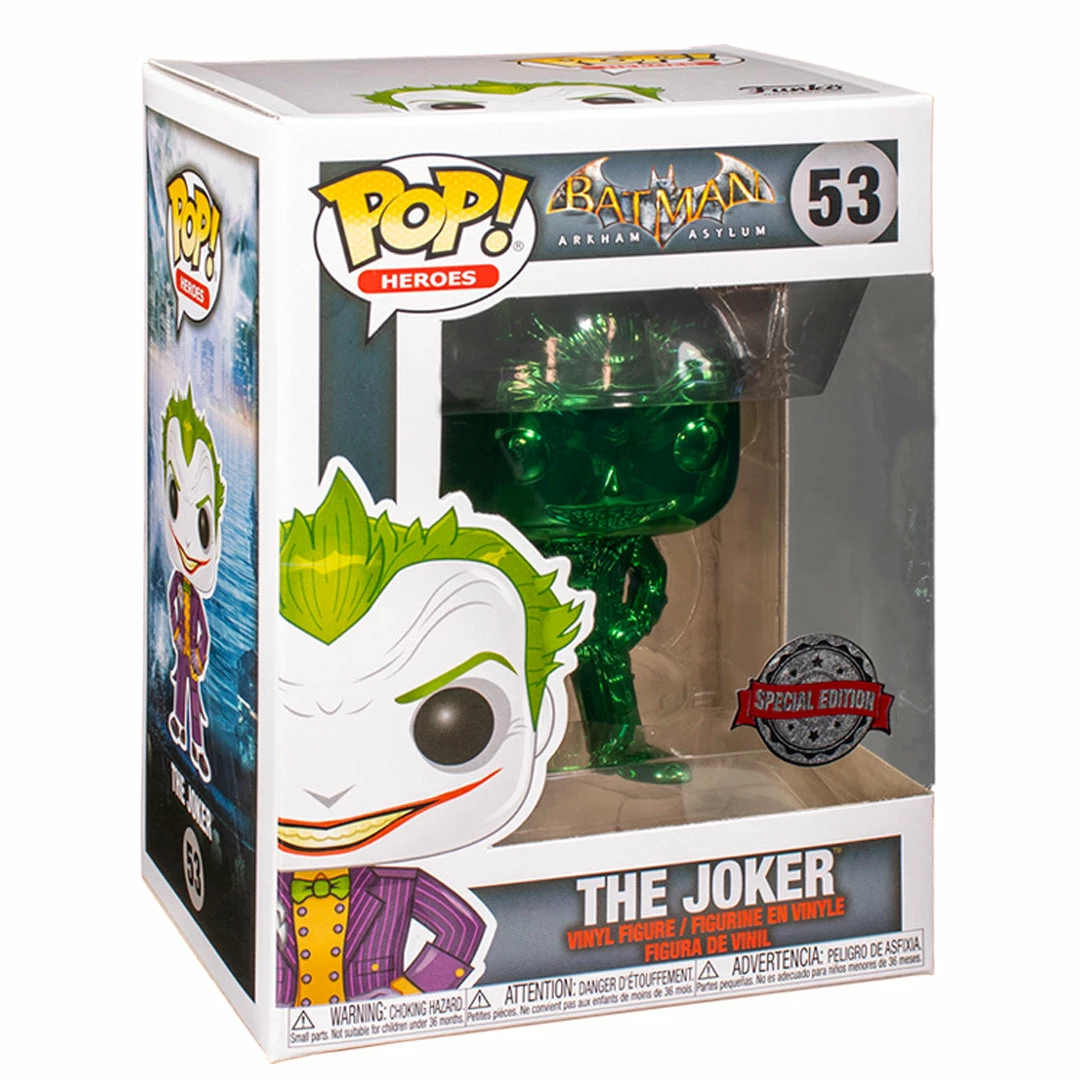 Batman: Arkham Asylum Funko Pop! The Joker (Green Chrome) #53 - Image 2