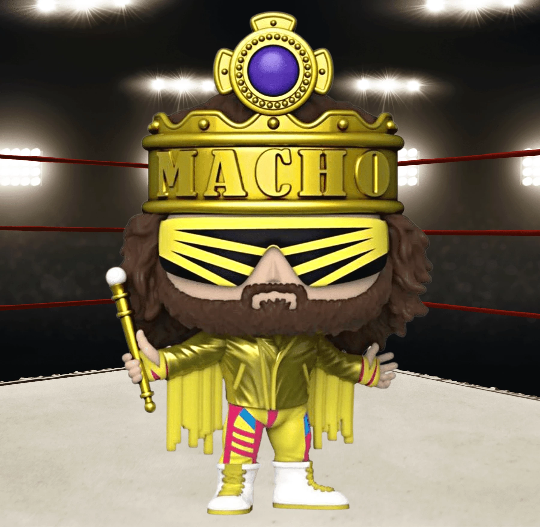 WWE Funko Pop! "Macho Man" Randy Savage (w/Macho Crown) (Metallic) #112