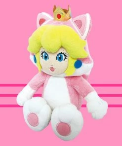 BANPRESTO Nintendo Mario Kart 8 Little Buddy Cat Peach 10in Plush