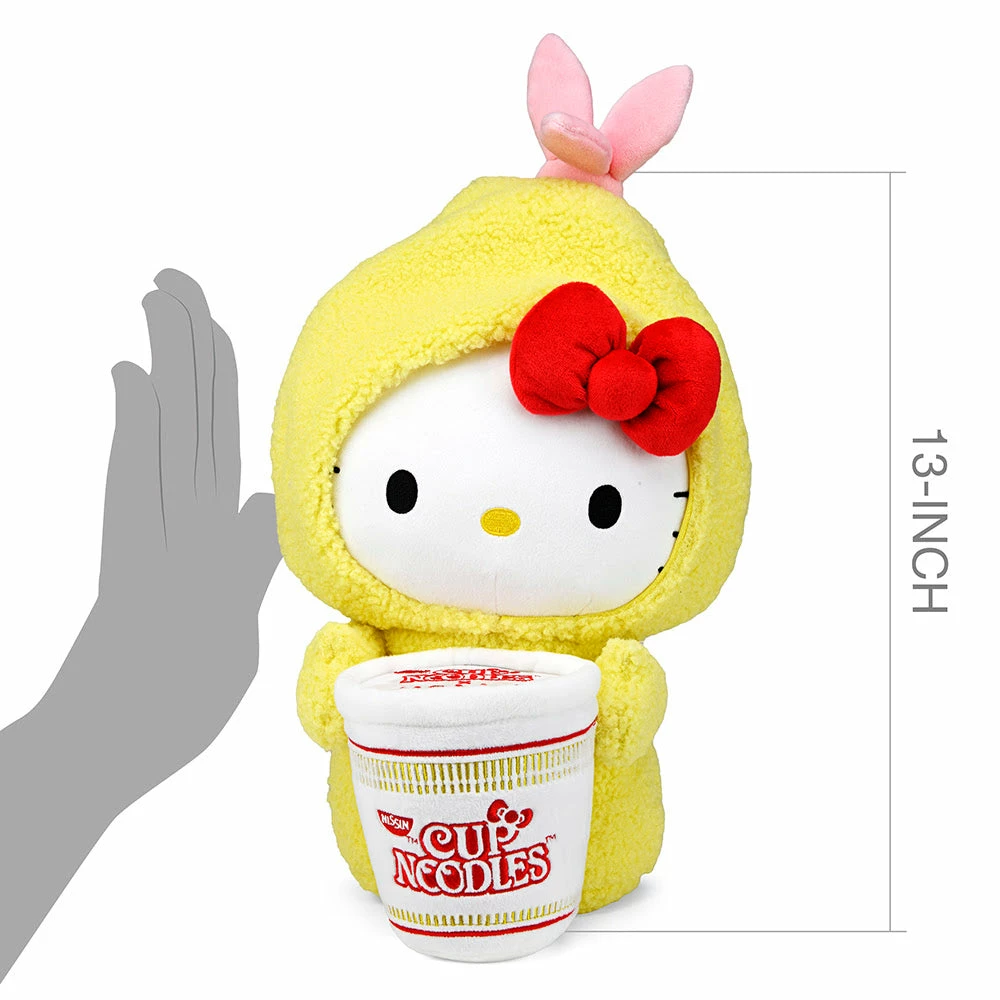 Kidrobot Nissin Cup Noodles X Hello Kitty (Shrimp Tempura Cup) 16in Interactive Plush - Image 12
