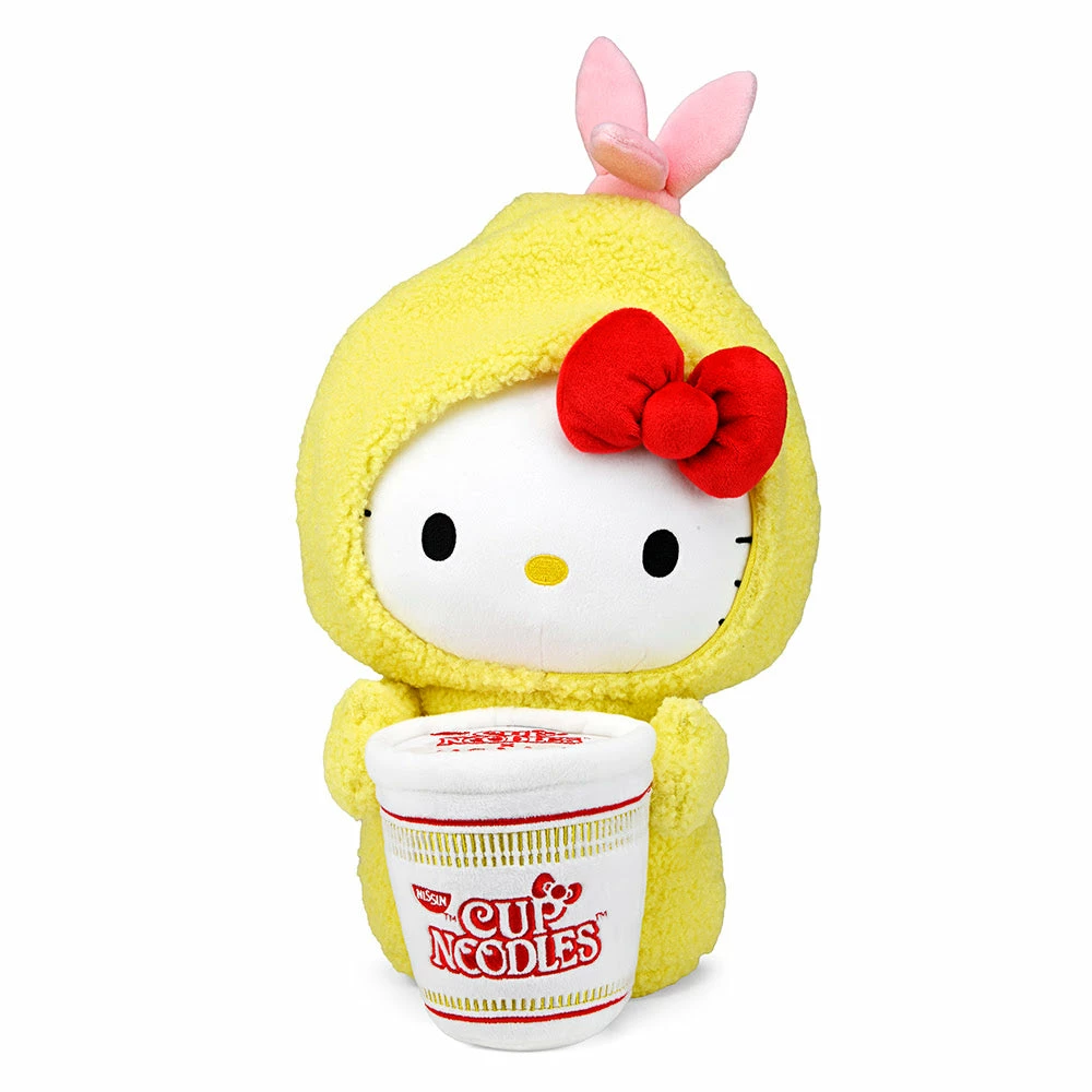 Kidrobot Nissin Cup Noodles X Hello Kitty (Shrimp Tempura Cup) 16in Interactive Plush - Image 3